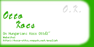 otto kocs business card